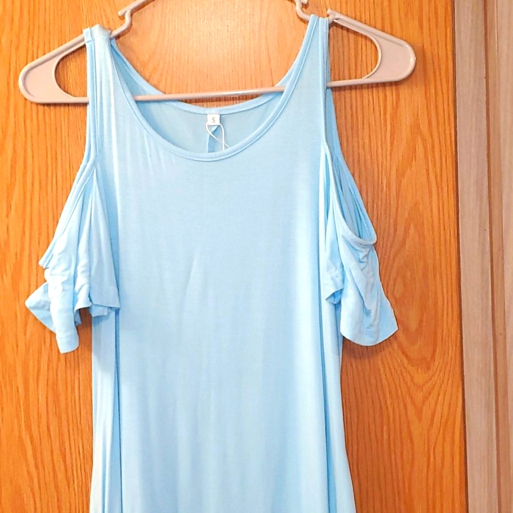 Aqua midi dress